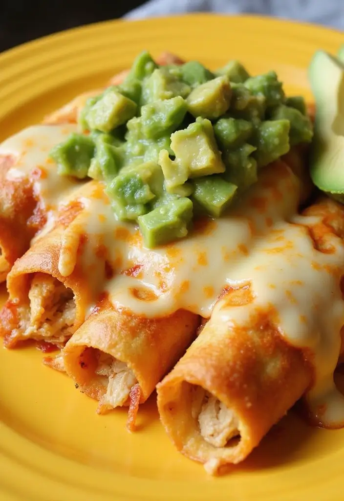 25 Chicken and Enchilada Sauce Recipes That Bring the Heat 117 25 Chicken and Enchilada Sauce Recipes That Bring the Heat - 19. Baked Chicken Enchiladas with Avocado Salsa