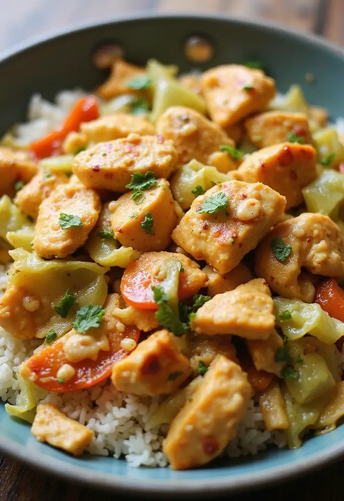25 Cream of Chicken Sauce Recipes for Cozy Homemade Dinners 133 25 Cream of Chicken Sauce Recipes for Cozy Homemade Dinners - 21. Creamy Chicken and Cabbage Stir-Fry