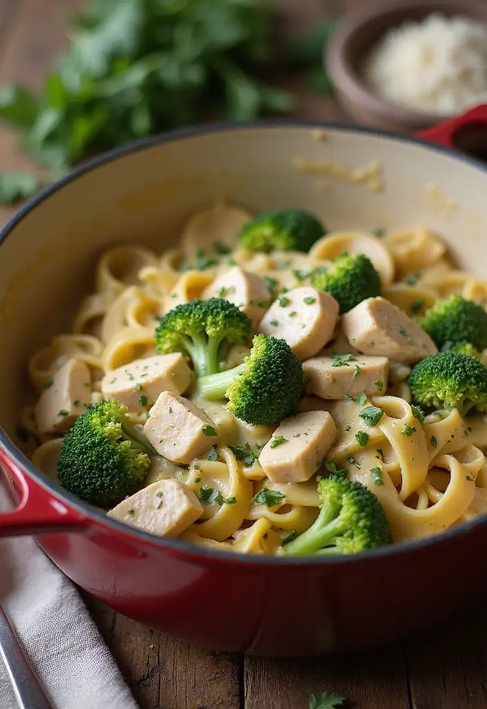 25 Cream of Chicken Sauce Recipes for Cozy Homemade Dinners 15 25 Cream of Chicken Sauce Recipes for Cozy Homemade Dinners - 3. One-Pot Creamy Chicken and Broccoli