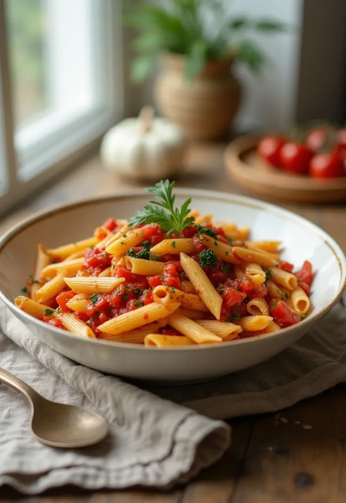 25 Dinner Recipes with Tomato Sauce for Busy Evenings 88 25 Dinner Recipes with Tomato Sauce for Busy Evenings - 14. Tomato-Roasted Vegetable Pasta