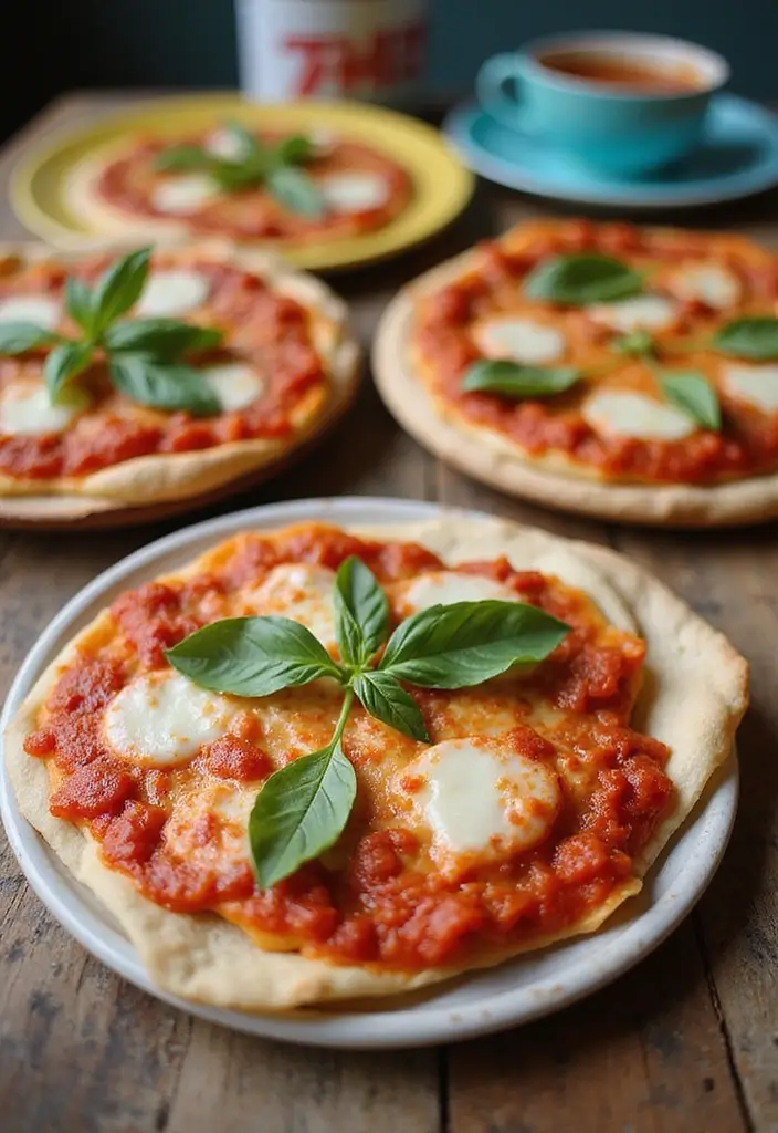 25 Dinner Recipes with Tomato Sauce for Busy Evenings 116 25 Dinner Recipes with Tomato Sauce for Busy Evenings - 18. Tomato Basil Flatbread Pizzas