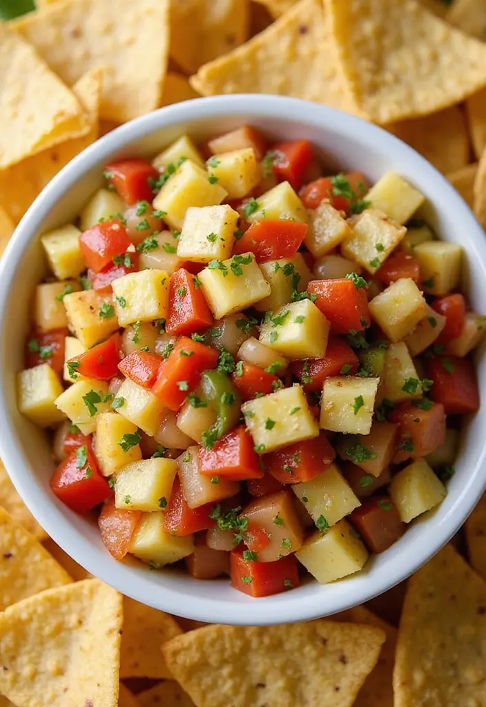 25 Dipping Sauce Recipes for Chips That Everyone Will Love 34 25 Dipping Sauce Recipes for Chips That Everyone Will Love - 6. Sweet and Spicy Pineapple Salsa