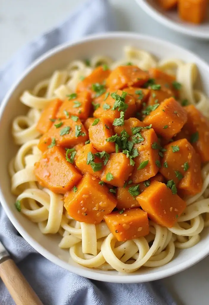25 Low Calorie Pasta Sauce Recipes That Still Taste Great 74 25 Low Calorie Pasta Sauce Recipes That Still Taste Great - 12. Sweet Potato Sauce