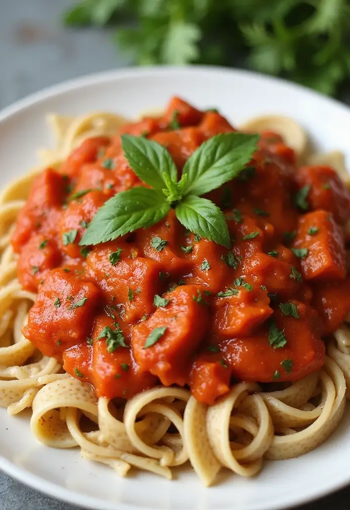 25 Low Calorie Pasta Sauce Recipes That Still Taste Great 13 25 Low Calorie Pasta Sauce Recipes That Still Taste Great - 3. Roasted Red Pepper Sauce