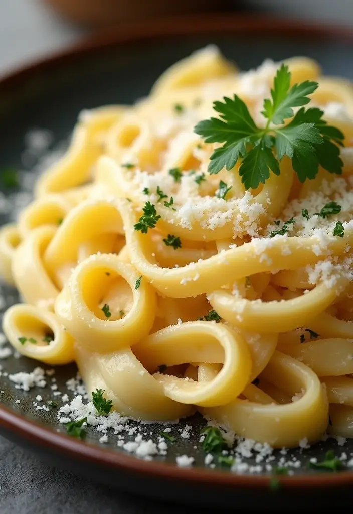 25 Pasta Recipes Without Tomato Sauce for a Fresh Twist 1 25 Pasta Recipes Without Tomato Sauce for a Fresh Twist - 1. Creamy Garlic Parmesan Fettuccine