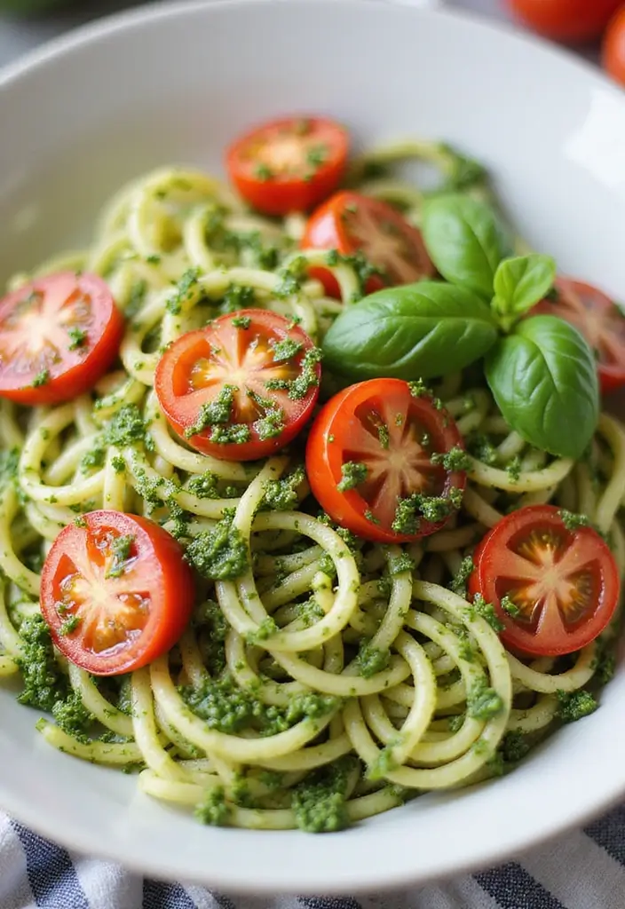 25 Pasta Recipes Without Tomato Sauce for a Fresh Twist 76 25 Pasta Recipes Without Tomato Sauce for a Fresh Twist - 12. Zucchini Noodles with Pesto