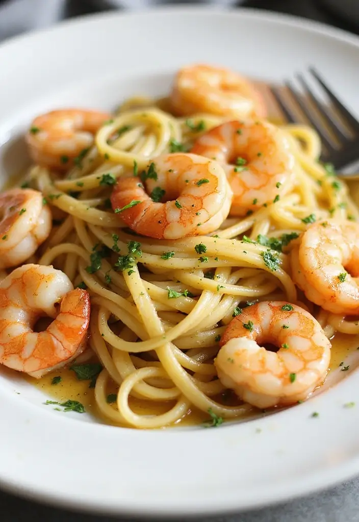 25 Pasta Recipes Without Tomato Sauce for a Fresh Twist 95 25 Pasta Recipes Without Tomato Sauce for a Fresh Twist - 15. Garlic Butter Shrimp Pasta
