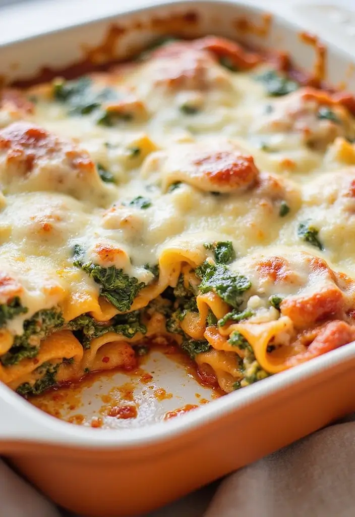 25 Pasta Recipes Without Tomato Sauce for a Fresh Twist 137 25 Pasta Recipes Without Tomato Sauce for a Fresh Twist - 21. Baked Pasta with Spinach and Ricotta