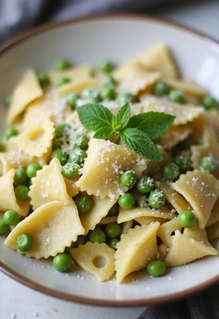 25 Pasta Recipes Without Tomato Sauce for a Fresh Twist 144 25 Pasta Recipes Without Tomato Sauce for a Fresh Twist - 22. Farfalle with Peas and Mint