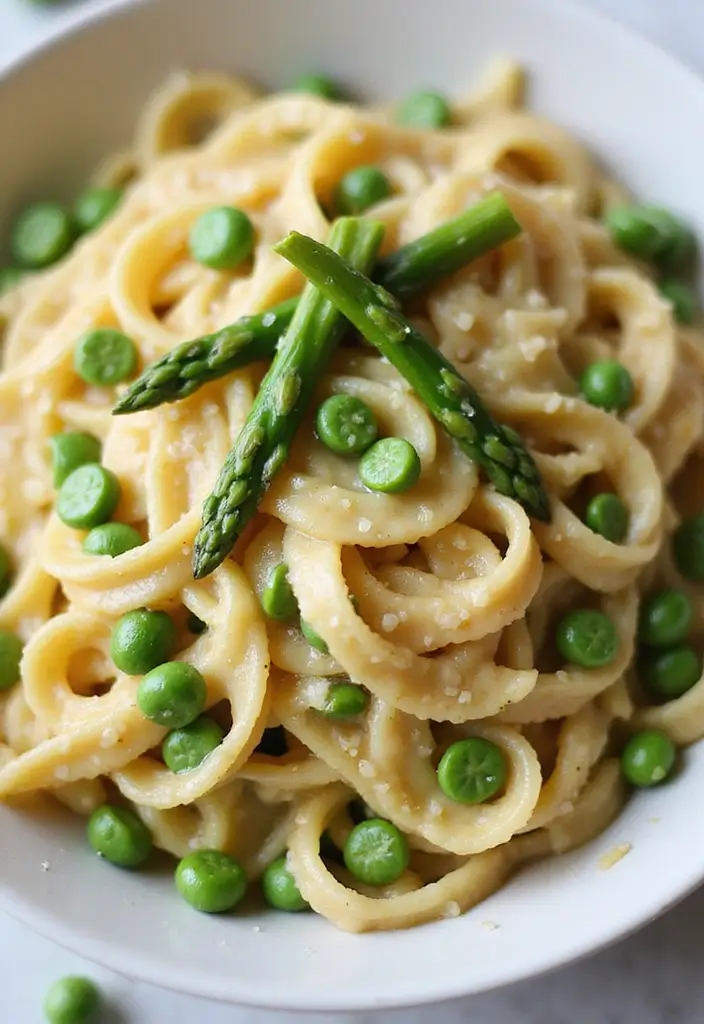 25 Pasta Recipes Without Tomato Sauce for a Fresh Twist 48 25 Pasta Recipes Without Tomato Sauce for a Fresh Twist - 8. Carbonara with Peas and Asparagus
