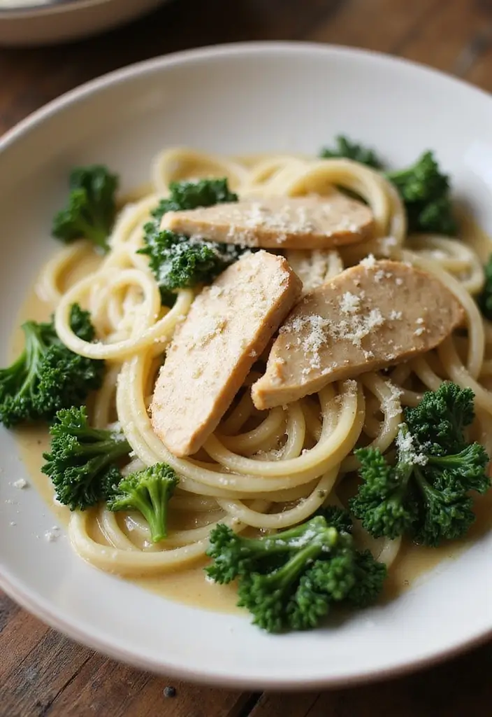 25 Recipes with Alfredo Sauce for Rich Creamy Dinners 105 25 Recipes with Alfredo Sauce for Rich Creamy Dinners - 17. Kale and Chicken Alfredo