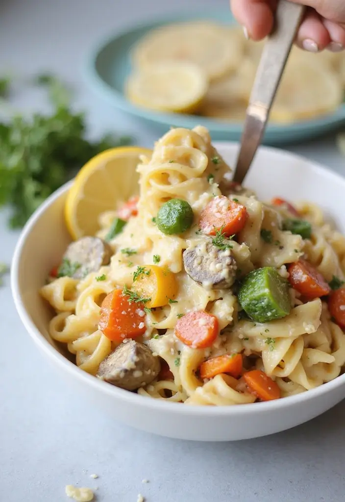 25 Recipes with Alfredo Sauce for Rich Creamy Dinners 143 25 Recipes with Alfredo Sauce for Rich Creamy Dinners - 23. Creamy Alfredo Veggie Pasta