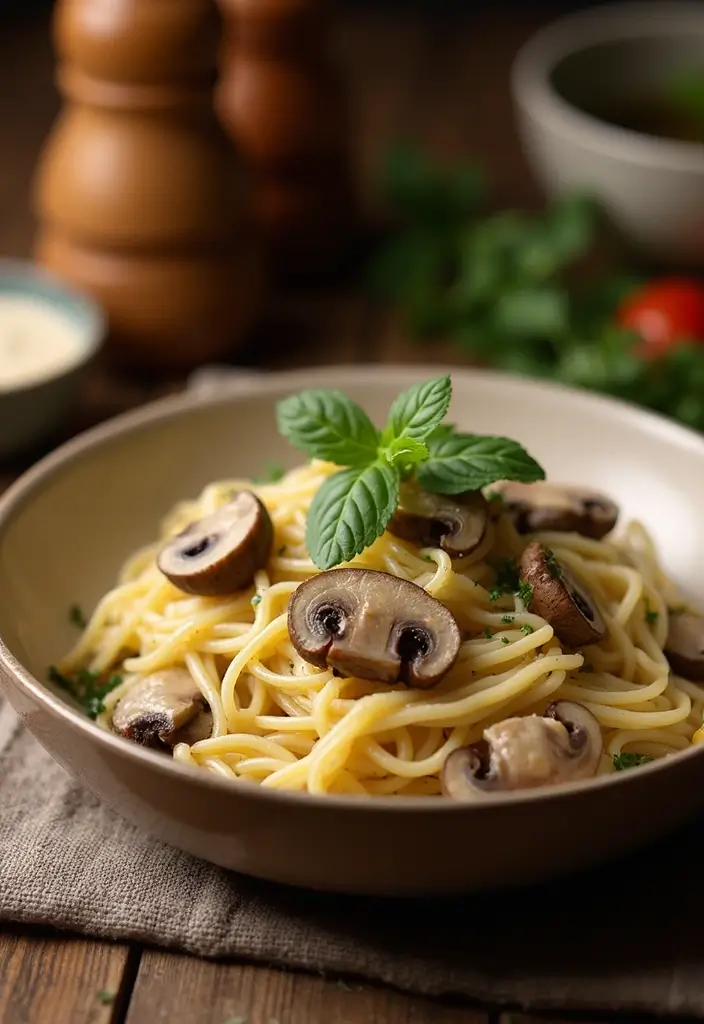 25 Recipes with Alfredo Sauce for Rich Creamy Dinners 29 25 Recipes with Alfredo Sauce for Rich Creamy Dinners - 5. Mushroom Alfredo with Brown Rice Pasta