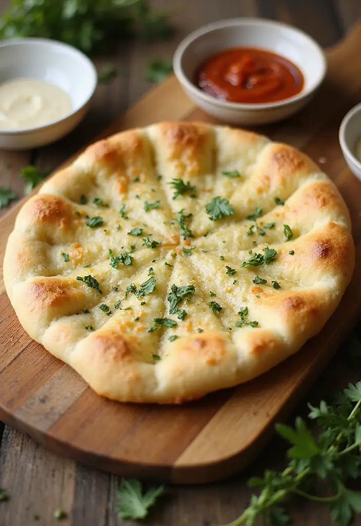 25 Recipes with Garlic Parmesan Sauce for Irresistible Flavor 150 25 Recipes with Garlic Parmesan Sauce for Irresistible Flavor - 24. Garlic Parmesan Flatbread