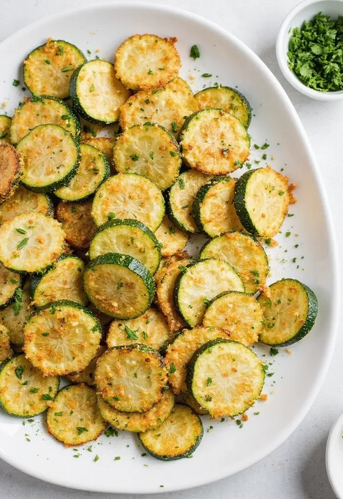 25 Recipes with Garlic Parmesan Sauce for Irresistible Flavor 15 25 Recipes with Garlic Parmesan Sauce for Irresistible Flavor - 3. Garlic Parmesan Zucchini Chips