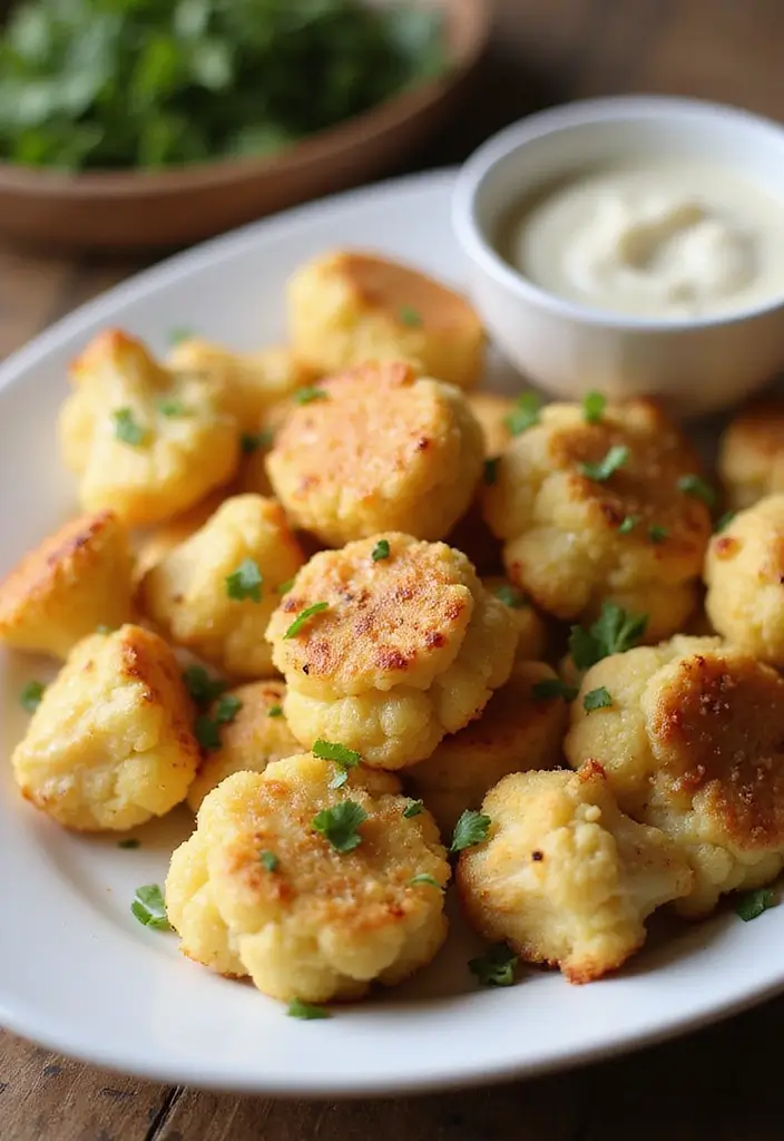 25 Recipes with Garlic Parmesan Sauce for Irresistible Flavor 22 25 Recipes with Garlic Parmesan Sauce for Irresistible Flavor - 4. Garlic Parmesan Cauliflower Bites