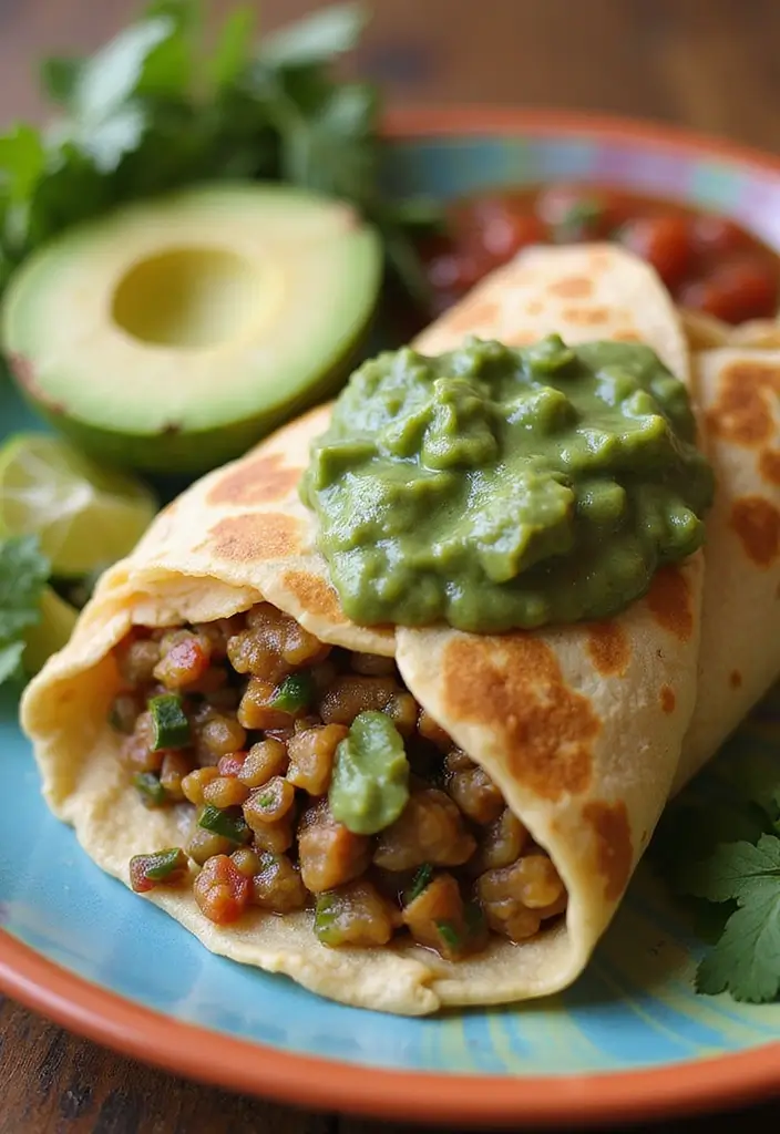 25 Recipes with Green Enchilada Sauce for Flavorful Meals 39 25 Recipes with Green Enchilada Sauce for Flavorful Meals - 7. Green Enchilada Lentil Burritos