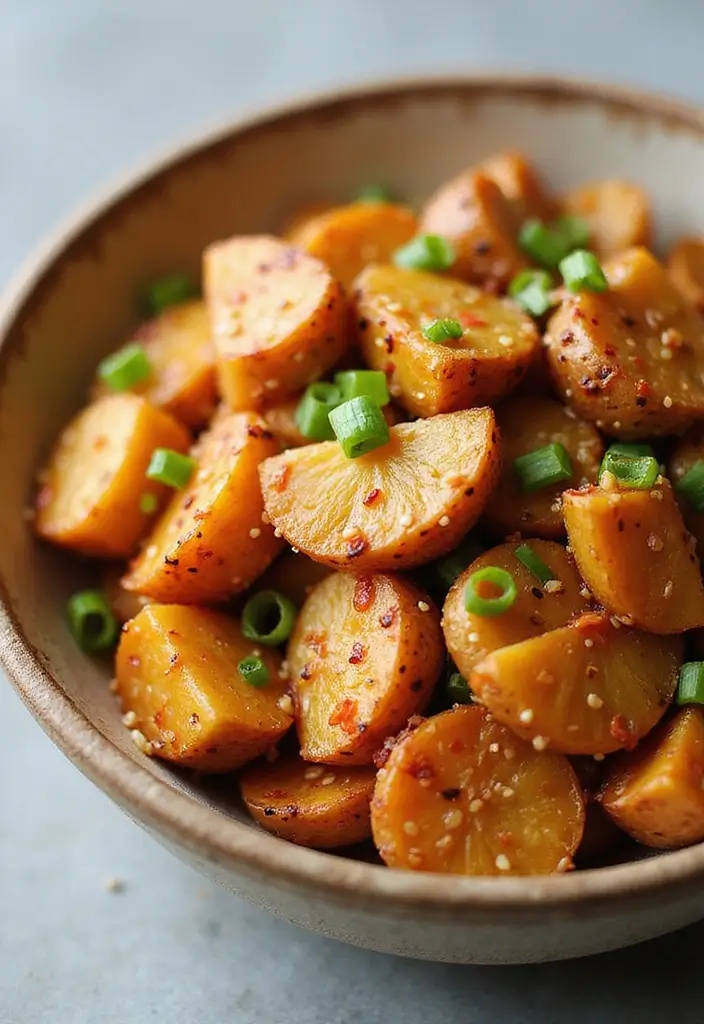 25 Recipes with Korean BBQ Sauce for Smoky Sweet Meals 96 25 Recipes with Korean BBQ Sauce for Smoky Sweet Meals - 16. Korean BBQ Potato Salad