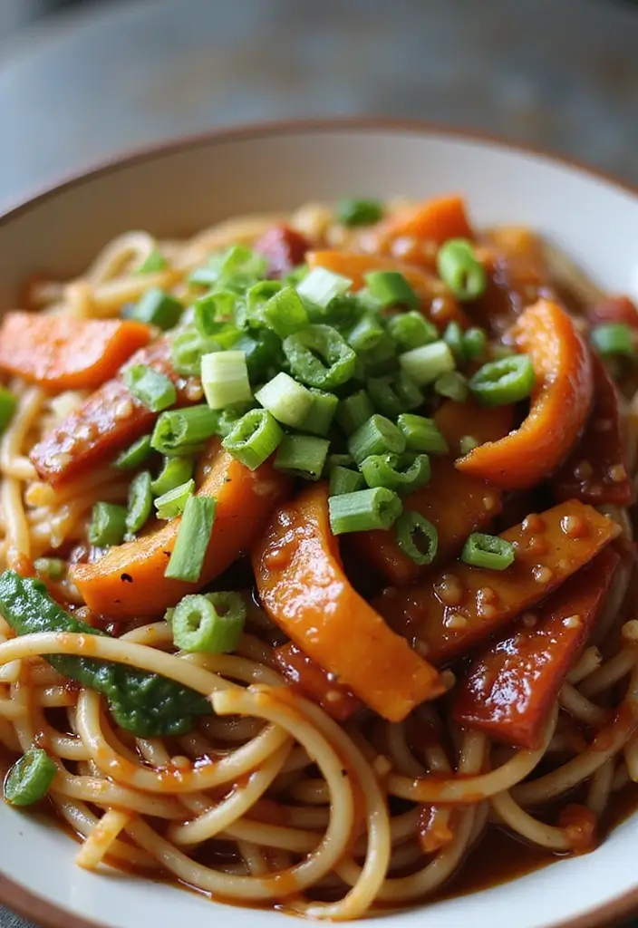 25 Recipes with Korean BBQ Sauce for Smoky Sweet Meals 53 25 Recipes with Korean BBQ Sauce for Smoky Sweet Meals - 9. Korean BBQ Noodle Bowl