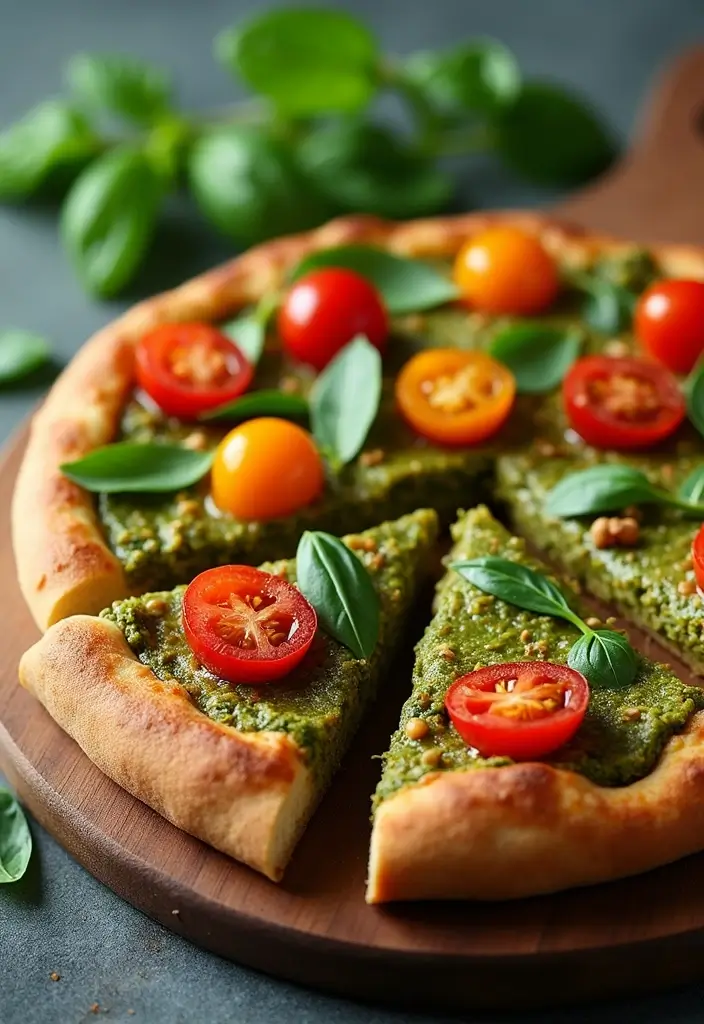 25 Recipes with Pesto Sauce That Brighten Any Meal 15 25 Recipes with Pesto Sauce That Brighten Any Meal - 3. Vegan Pesto Pizza