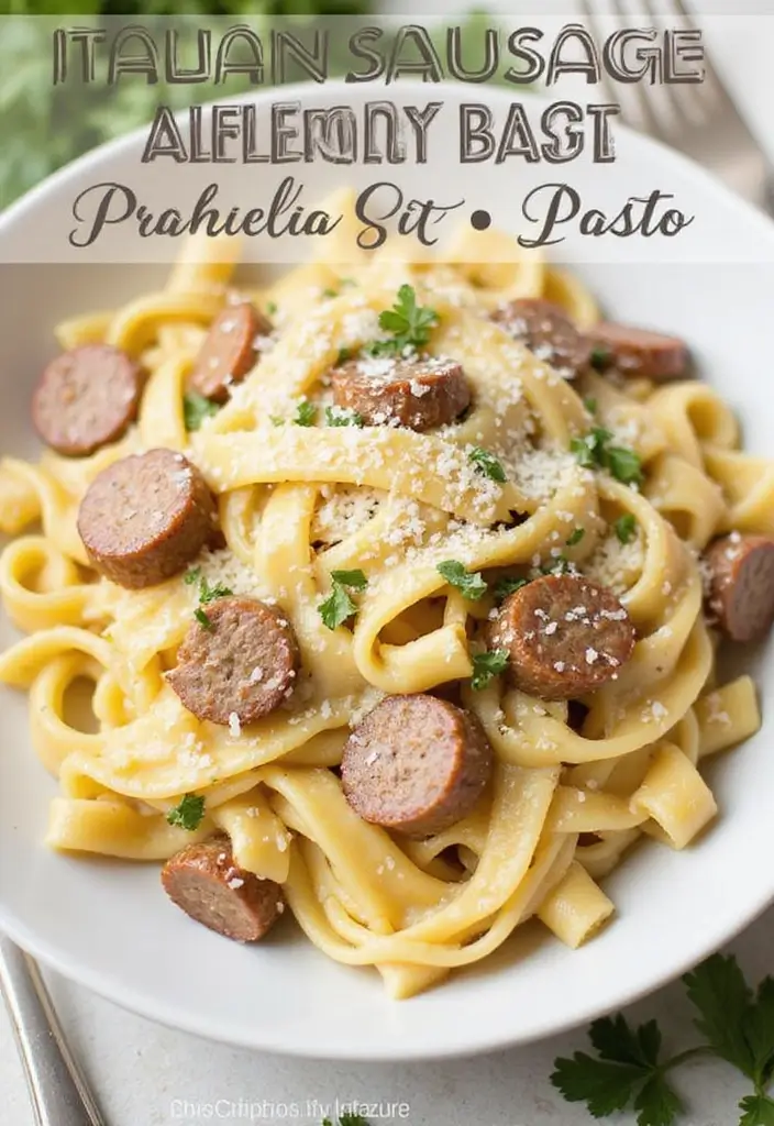 25 Recipes with Rao’s Alfredo Sauce That Taste Gourmet 41 25 Recipes with Rao’s Alfredo Sauce That Taste Gourmet - 7. Italian Sausage Alfredo Pasta