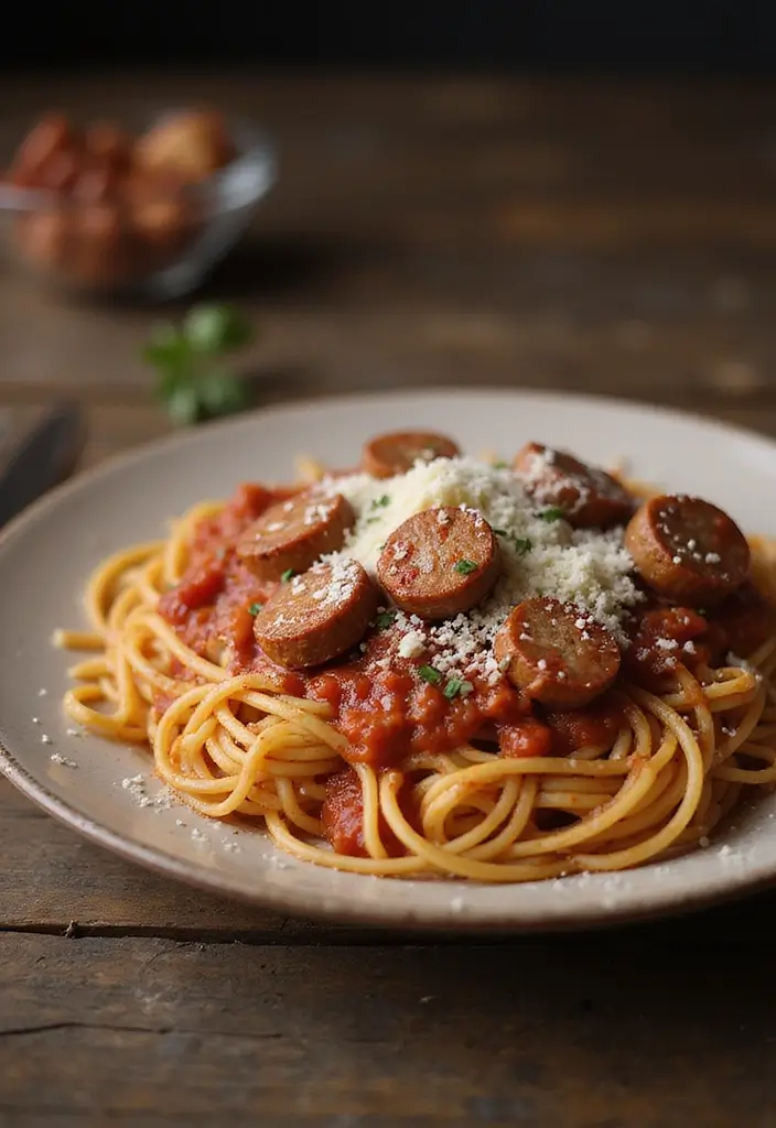 25 Recipes with Spaghetti Sauce for Family Favorites 58 25 Recipes with Spaghetti Sauce for Family Favorites - 10. Spaghetti with Italian Sausage