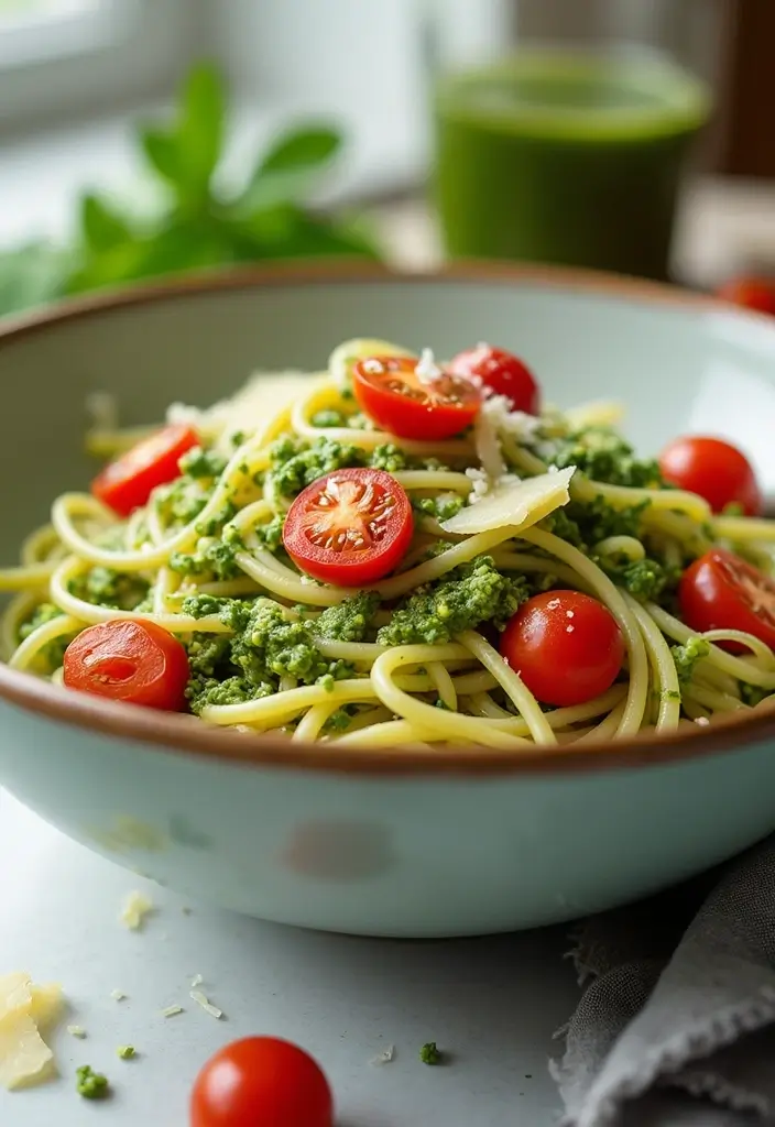 25 Recipes with Spaghetti Sauce for Family Favorites 92 25 Recipes with Spaghetti Sauce for Family Favorites - 16. Spaghetti with Pesto