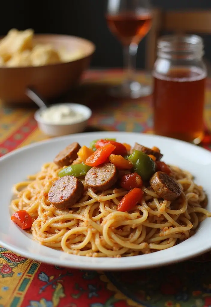 25 Recipes with Spaghetti Sauce for Family Favorites 99 25 Recipes with Spaghetti Sauce for Family Favorites - 17. Spaghetti with Sausage and Peppers
