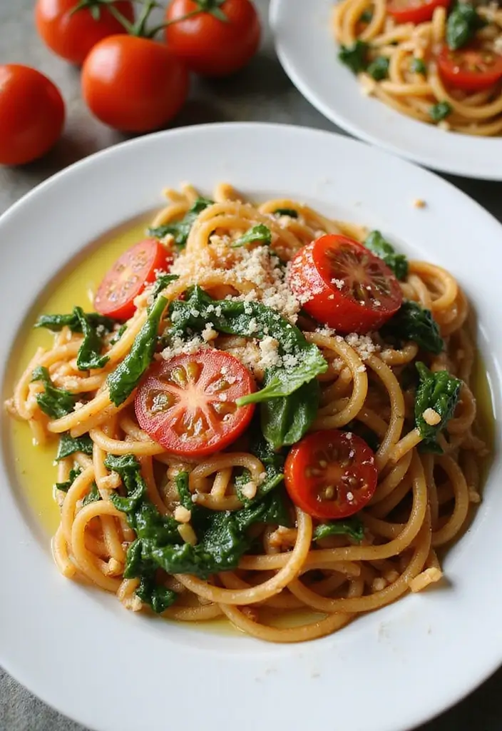 25 Recipes with Spaghetti Sauce for Family Favorites 120 25 Recipes with Spaghetti Sauce for Family Favorites - 20. Spinach and Tomato Spaghetti