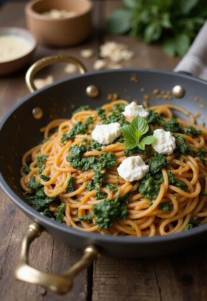 25 Recipes with Spaghetti Sauce for Family Favorites 34 25 Recipes with Spaghetti Sauce for Family Favorites - 6. One-Pot Spaghetti with Spinach and Ricotta