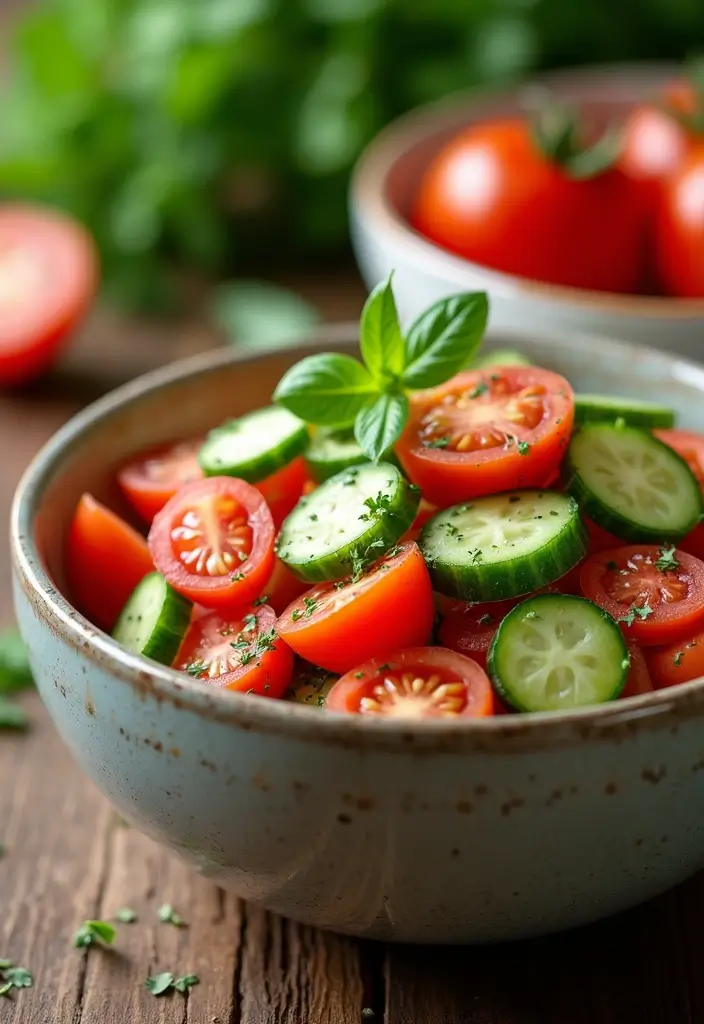 25 Recipes with Tomato Sauce That Never Go Out of Style 87 25 Recipes with Tomato Sauce That Never Go Out of Style - 15. Tomato and Cucumber Salad