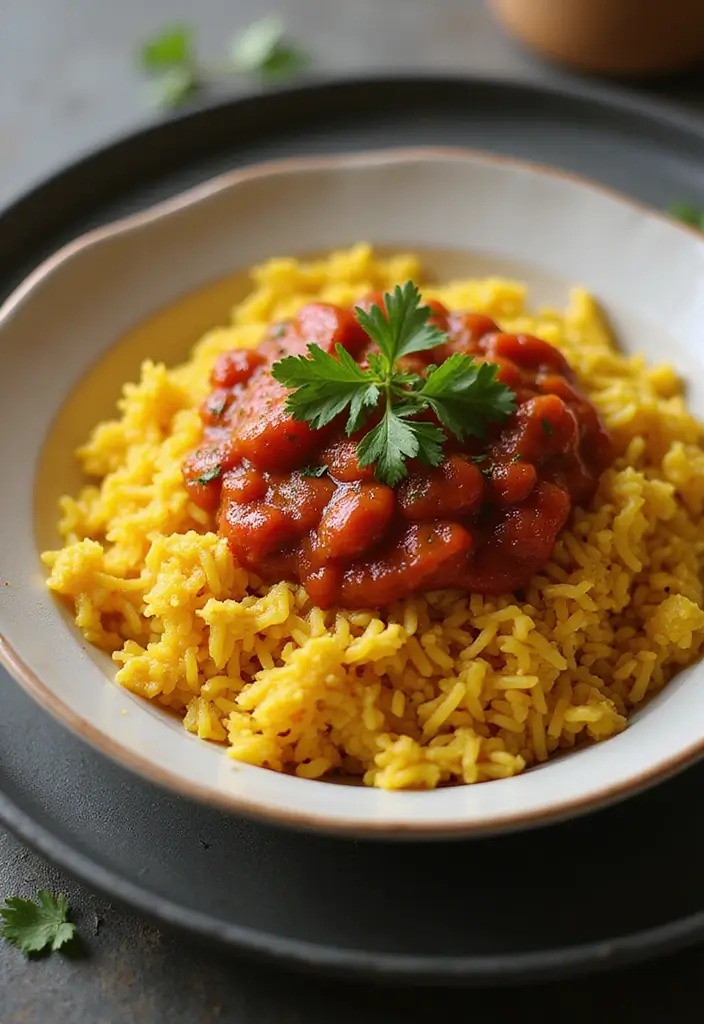 25 Rice and Spaghetti Sauce Recipes for Simple Weeknight Meals 79 25 Rice and Spaghetti Sauce Recipes for Simple Weeknight Meals - 13. Saffron Rice with Marinara Sauce