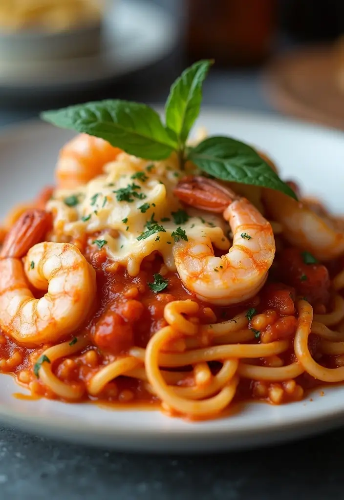 25 Rice and Spaghetti Sauce Recipes for Simple Weeknight Meals 86 25 Rice and Spaghetti Sauce Recipes for Simple Weeknight Meals - 14. Shrimp and Cheesy Rice with Spaghetti Sauce