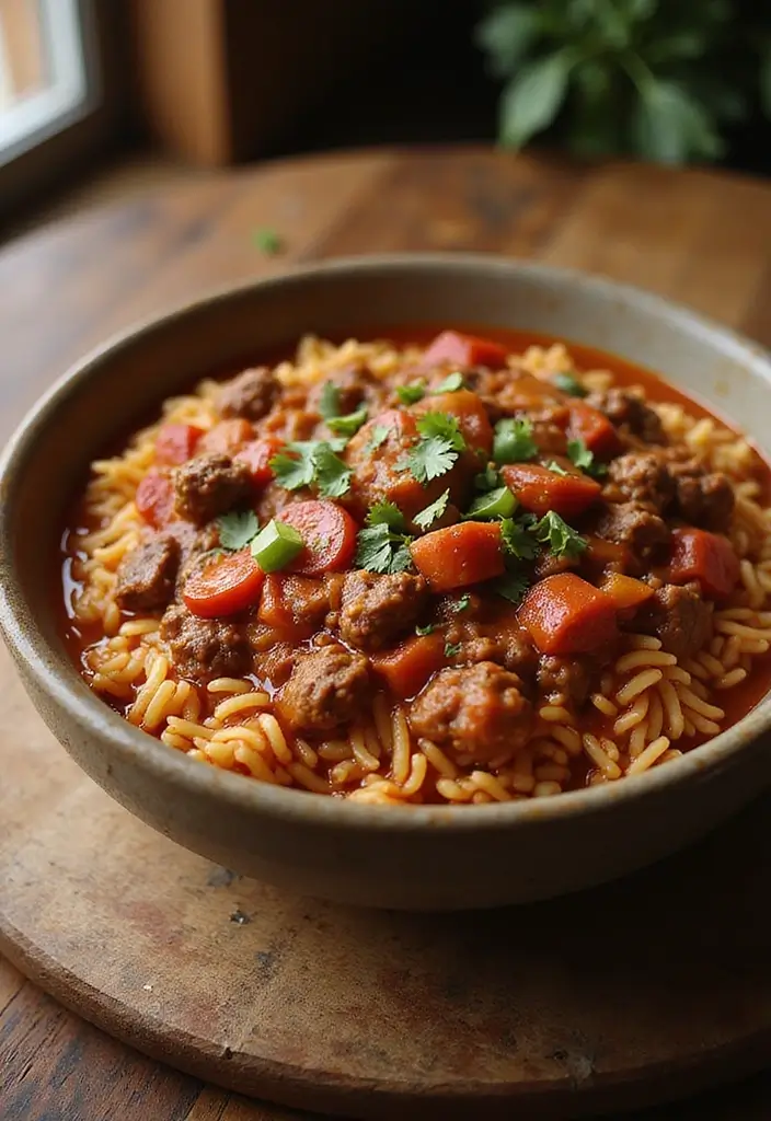 25 Rice and Spaghetti Sauce Recipes for Simple Weeknight Meals 131 25 Rice and Spaghetti Sauce Recipes for Simple Weeknight Meals - 21. Goulash-Style Rice with Spaghetti Sauce
