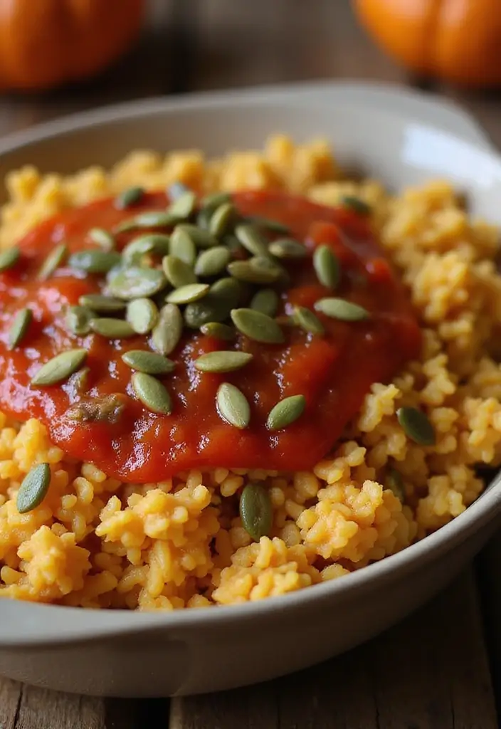 25 Rice and Spaghetti Sauce Recipes for Simple Weeknight Meals 153 25 Rice and Spaghetti Sauce Recipes for Simple Weeknight Meals - 25. Pumpkin Spice Rice with Tomato Sauce