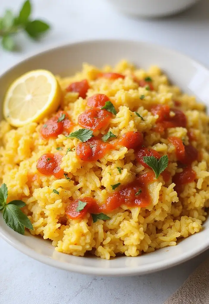 25 Rice and Spaghetti Sauce Recipes for Simple Weeknight Meals 48 25 Rice and Spaghetti Sauce Recipes for Simple Weeknight Meals - 8. Zesty Lemon Rice with Tomato Sauce