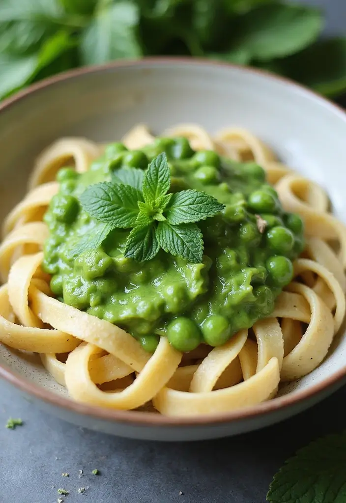 25 Veggie Pasta Sauce Recipes for a Healthy Twist 62 25 Veggie Pasta Sauce Recipes for a Healthy Twist - 10. Pea and Mint Sauce