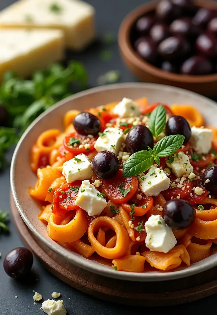 25 Veggie Pasta Sauce Recipes for a Healthy Twist 158 25 Veggie Pasta Sauce Recipes for a Healthy Twist - 24. Tangy Feta and Olive Sauce