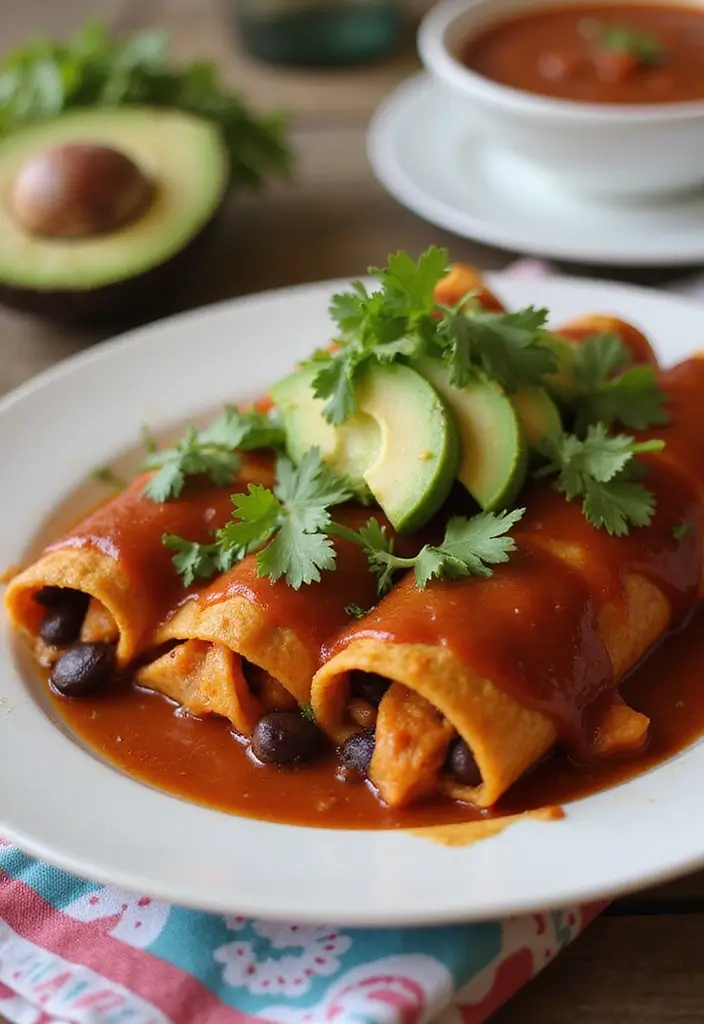 26 Beans in Tomato Sauce Recipes for Quick Comfort Meals 36 26 Beans in Tomato Sauce Recipes for Quick Comfort Meals - 6. Sweet Potato and Bean Enchiladas