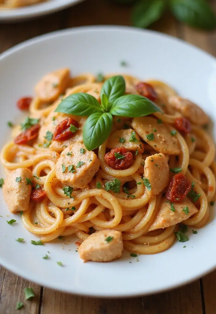 26 Chicken and Vodka Sauce Recipes with Restaurant Flavor 129 26 Chicken and Vodka Sauce Recipes with Restaurant Flavor - 21. Chicken Vodka Pasta with Sun-Dried Tomatoes