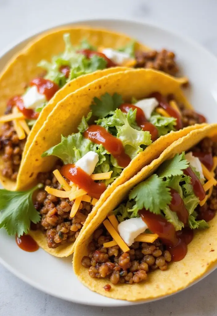 26 Recipes with Enchilada Sauce for Flavorful Mexican Meals 95 26 Recipes with Enchilada Sauce for Flavorful Mexican Meals - 15. Enchilada Sauce Lentil Tacos