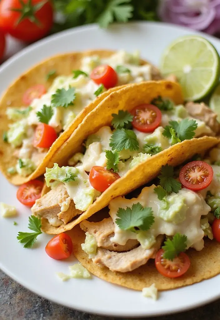 27 Chicken and Alfredo Sauce Recipes That Feel Like Comfort Food 87 27 Chicken and Alfredo Sauce Recipes That Feel Like Comfort Food - 15. Chicken Alfredo Tacos