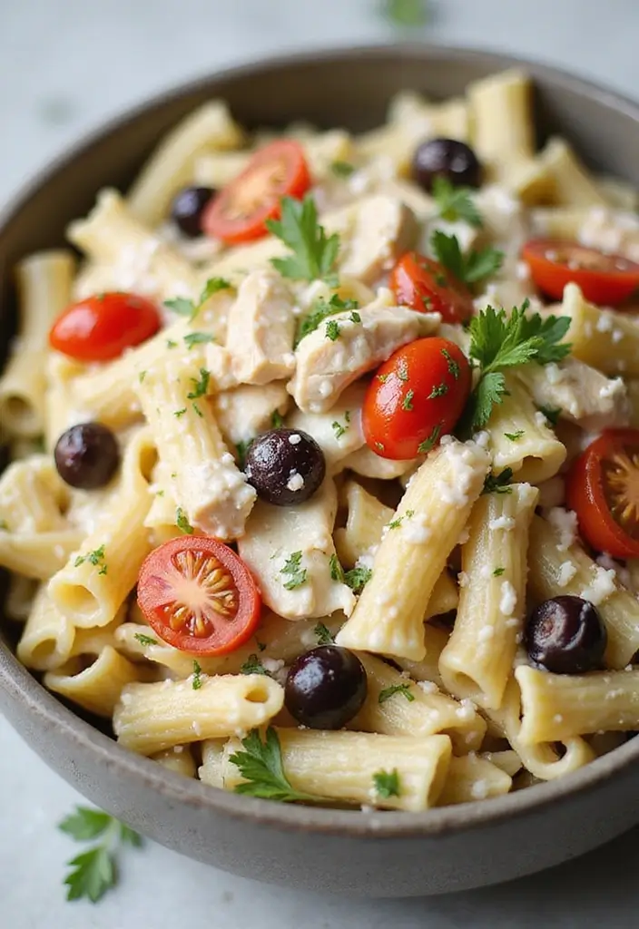 27 Chicken and Alfredo Sauce Recipes That Feel Like Comfort Food 160 27 Chicken and Alfredo Sauce Recipes That Feel Like Comfort Food - 26. Chicken Alfredo Pasta Salad