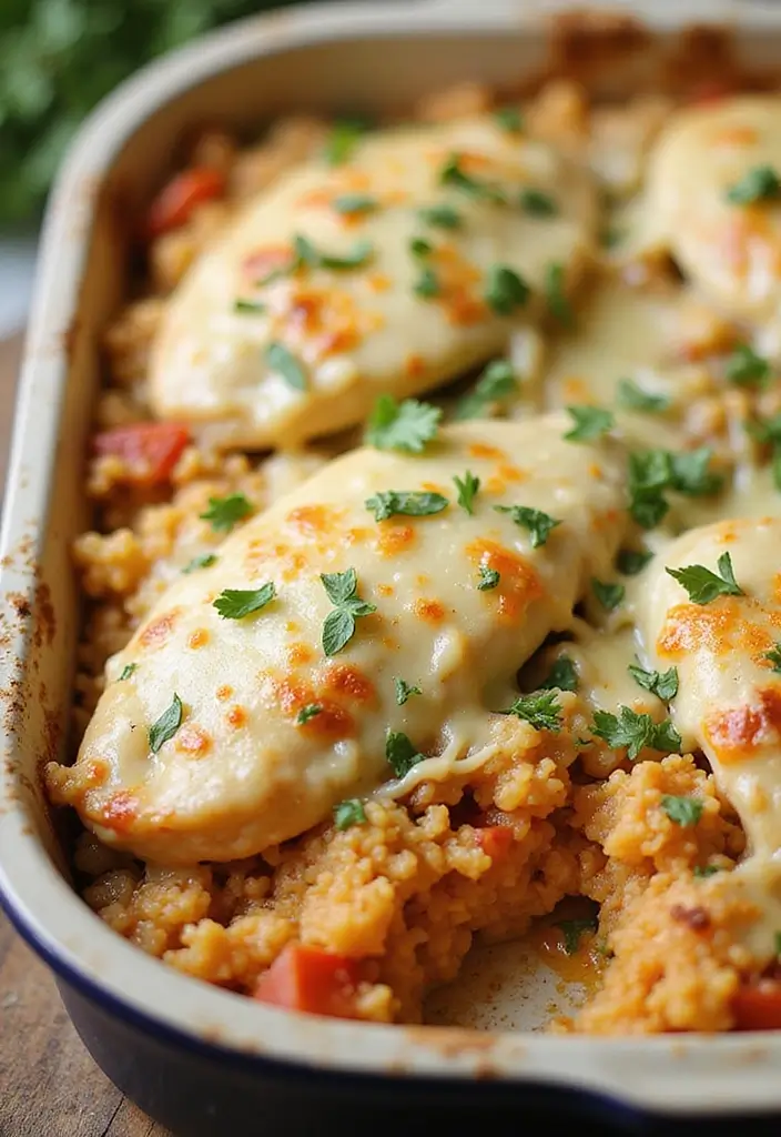 27 Chicken and Alfredo Sauce Recipes That Feel Like Comfort Food 49 27 Chicken and Alfredo Sauce Recipes That Feel Like Comfort Food - 9. Chicken Alfredo Quinoa Bake
