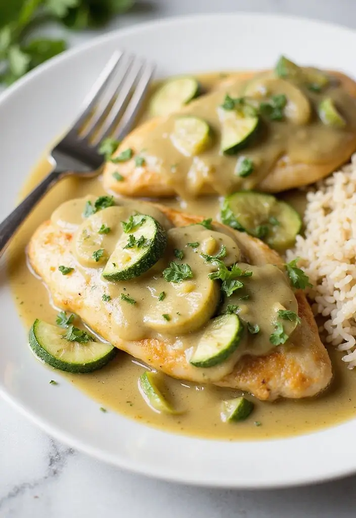 27 Chicken in White Sauce Recipes for Creamy Comfort 135 27 Chicken in White Sauce Recipes for Creamy Comfort - 21. Chicken in Creamy Zucchini Sauce