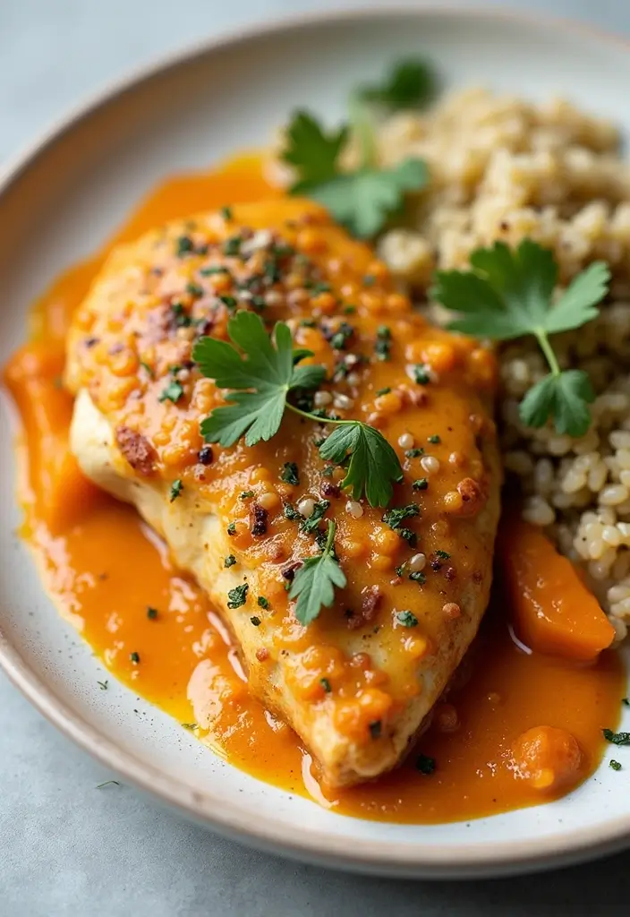 27 Chicken in White Sauce Recipes for Creamy Comfort 142 27 Chicken in White Sauce Recipes for Creamy Comfort - 22. Chicken in Creamy Sweet Potato Sauce