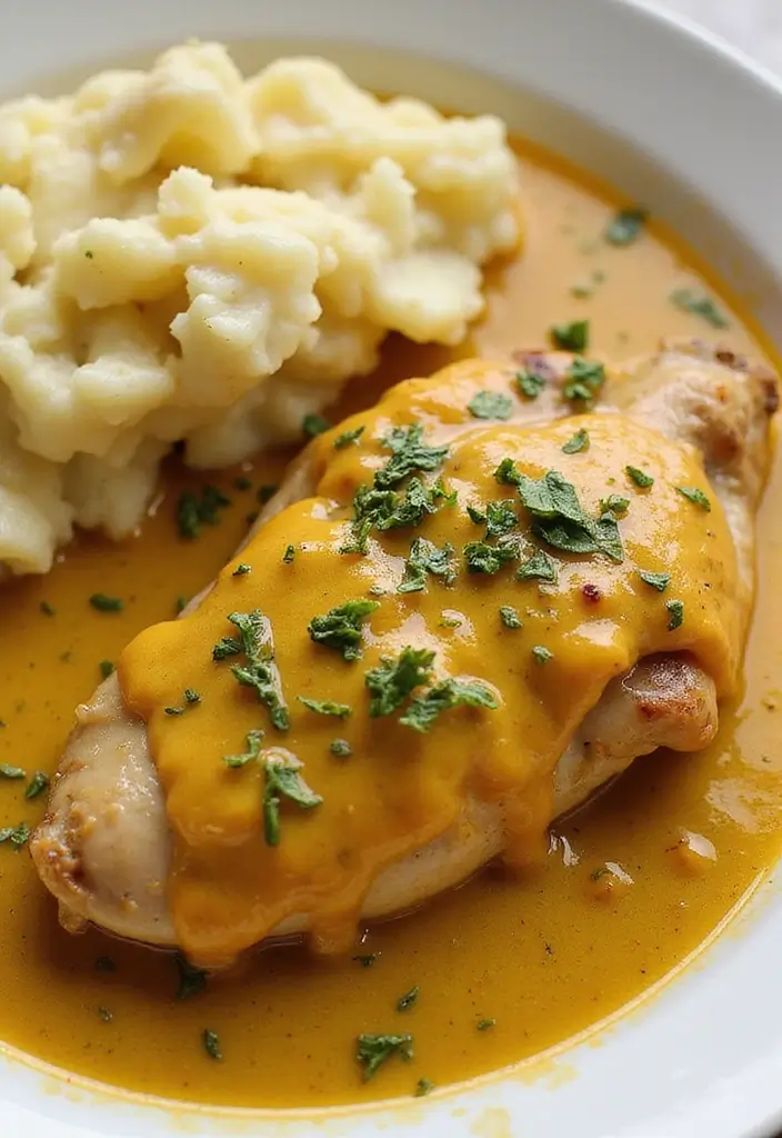 27 Chicken in White Sauce Recipes for Creamy Comfort 156 27 Chicken in White Sauce Recipes for Creamy Comfort - 24. Chicken in Creamy Mustard Sauce