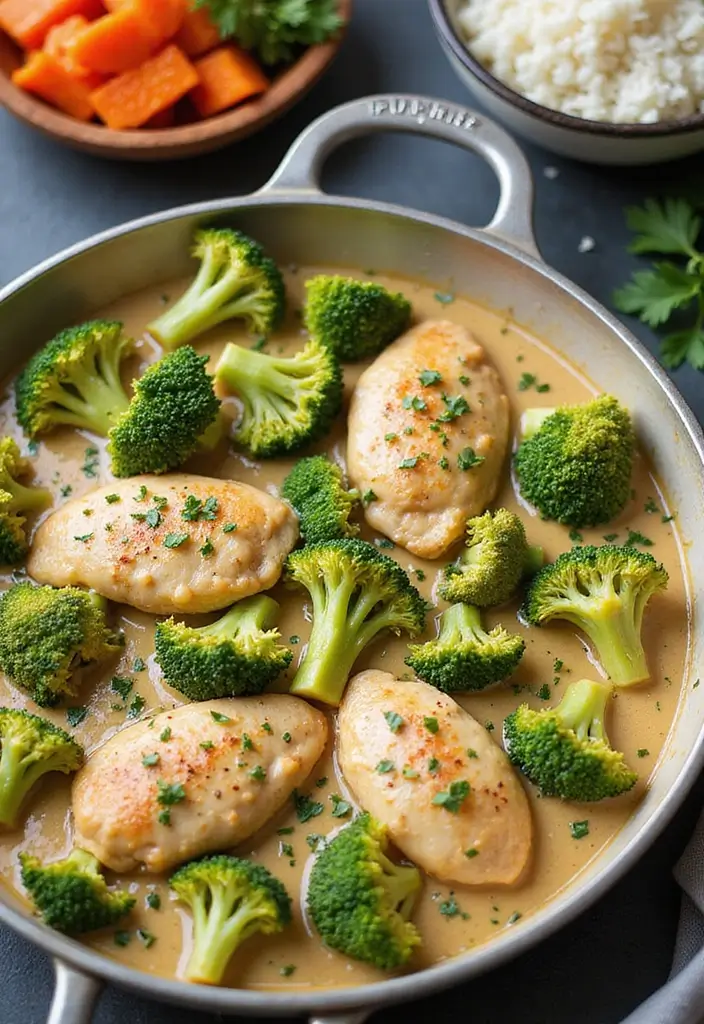 27 Chicken in White Sauce Recipes for Creamy Comfort 27 27 Chicken in White Sauce Recipes for Creamy Comfort - 5. Creamy Chicken and Broccoli Skillet