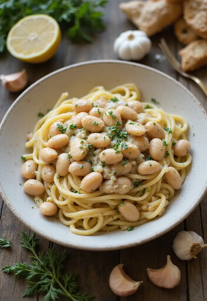 27 Non-Tomato Pasta Sauce Recipes for Creamy Variety 62 27 Non-Tomato Pasta Sauce Recipes for Creamy Variety - 10. White Bean Garlic Sauce