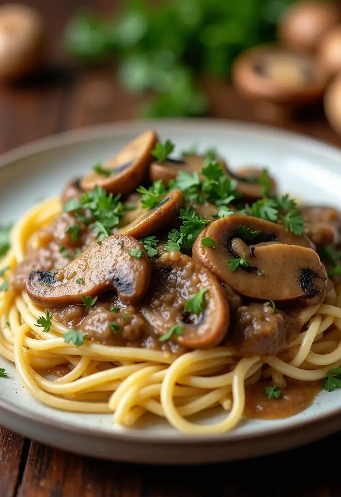 27 Non-Tomato Pasta Sauce Recipes for Creamy Variety 27 27 Non-Tomato Pasta Sauce Recipes for Creamy Variety - 5. Vegan Mushroom Stroganoff